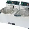 Countertop Fryers Adcraft DF-6L/2 Countertop Double Tank Deep Fryer,6L, 120V