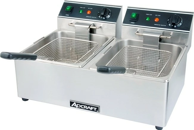 Countertop Fryers Adcraft DF-6L/2 Countertop Double Tank Deep Fryer,6L, 120V 3 Countertop Fryers Adcraft DF-6L/2 Countertop Double Tank Deep Fryer,6L, 120V