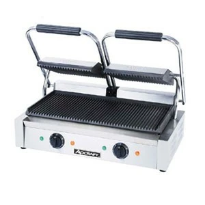 Panini Press Adcraft SG-813 Double Countertop Sandwich Grill With Grooved Plates 3 Panini Press Adcraft SG-813 Double Countertop Sandwich Grill With Grooved Plates
