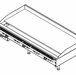 Gas Griddles American Range AETG-72 72" W Countertop Thermostatic Control Gas Griddle With 4 Legs