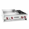 Gas Griddles American Range AR84-72G2OB 84" W Countertop Gas Griddle With (2) Open Burners With Manual Controls