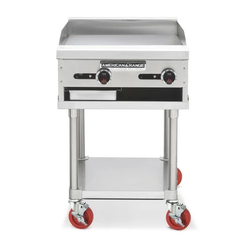 Gas Griddles American Range ARMG-24 24"W Countertop Heavy Duty Manual Control Gas Griddle 3 Gas Griddles American Range ARMG-24 24"W Countertop Heavy Duty Manual Control Gas Griddle