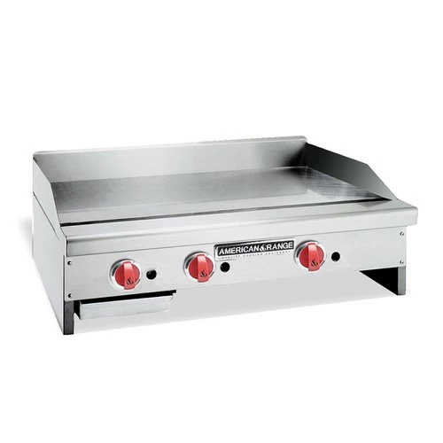 Gas Griddles American Range ARMG-36 36"W Countertop Heavy Duty Manual Control Gas Griddle 3 Gas Griddles American Range ARMG-36 36"W Countertop Heavy Duty Manual Control Gas Griddle