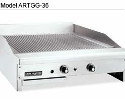 Gas Griddles American Range ARTGG-48 48" W Countertop Gas Grooved Griddle With Thermostatic Controls