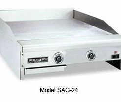 Gas Griddles American Range SAG-48 48" W Countertop Gas Griddle With Snap Action Thermostatic Controls