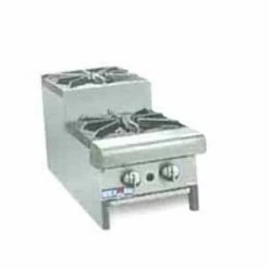 Commercial Hot Plates American Range SUHP12-2 Step Up Hotplate 12"W Counter Unit With 2 Burners