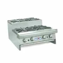 Commercial Hot Plates American Range SUHP24-4 Step Up Hotplate 24"W Counter Unit With 4 Burners
