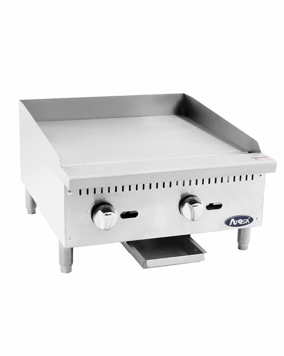 Gas Griddles Atosa ATMG-24 Heavy Duty Manual Griddle, 24" 3 Gas Griddles Atosa ATMG-24 Heavy Duty Manual Griddle, 24"