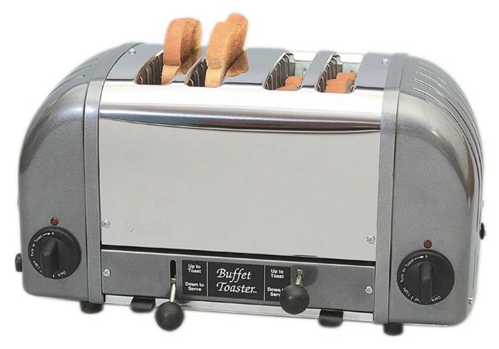 Pop- Up Toasters Cadco CBF-4M Stainless Steel Buffet Toaster, 4-Slots 3 Pop- Up Toasters Cadco CBF-4M Stainless Steel Buffet Toaster, 4-Slots