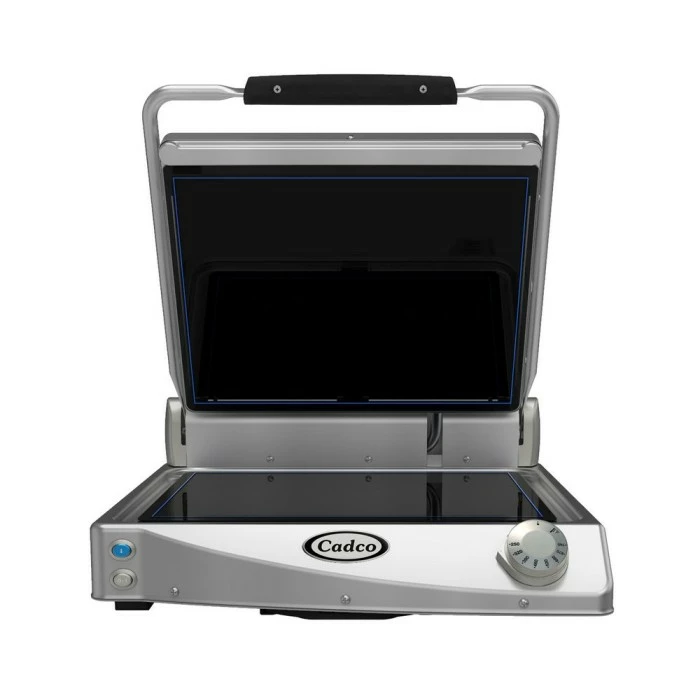 Panini Press Cadco CPG-15F Jumbo Single Panini Grill With Smooth Top, Black Glass Ceramic Plates, 204-240V 3 Panini Press Cadco CPG-15F Jumbo Single Panini Grill With Smooth Top, Black Glass Ceramic Plates, 204-240V