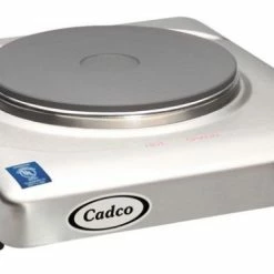 Commercial Hot Plates Cadco KR-S2 Stainless Steel Electric Portable Single Cast Iron Hot Plate, 11-1/2"