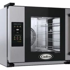 Countertop Convection Ovens Cadco XAFT-04HS-TR Bakerlux TOUCH Half Size Heavy Duty Digital Convection Oven With Side Hinged Door, 208-240V