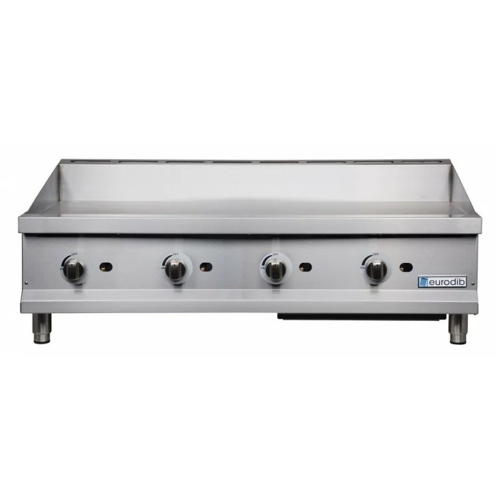 Gas Griddles Eurodib T-G48 Countertop Professional Gas Griddle, 48" X 20" 3 Gas Griddles Eurodib T-G48 Countertop Professional Gas Griddle, 48" X 20"