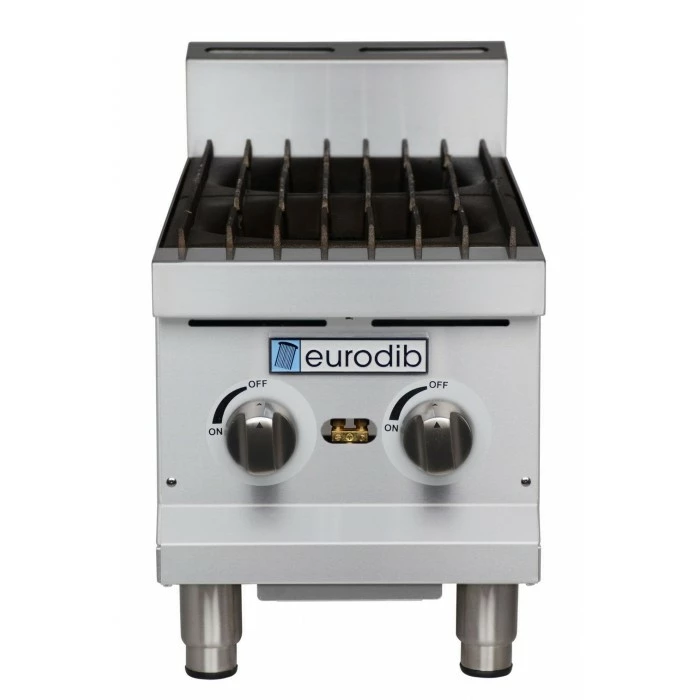 Commercial Hot Plates Eurodib T-HP212 Countertop 2-Burner Gas Hot Plate 12" 3 Commercial Hot Plates Eurodib T-HP212 Countertop 2-Burner Gas Hot Plate 12"