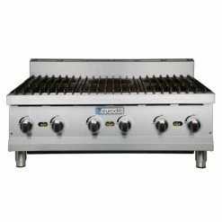 Commercial Hot Plates Eurodib T-HP636 Countertop 6-Burner Gas Hot Plate 36"