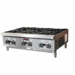 Commercial Hot Plates Ikon IHP-6-36 Countertop 6-Burner Gas Hotplate 36-1/2"W