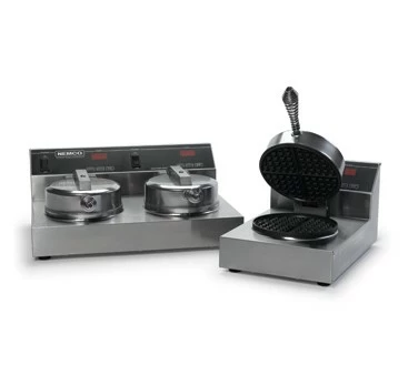 Waffle Makers Nemco 7000A-2S SilverStone Non-Stick Dual Waffle Maker - 120V 3 Waffle Makers Nemco 7000A-2S SilverStone Non-Stick Dual Waffle Maker - 120V