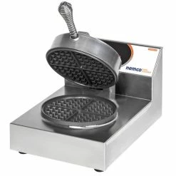 Waffle Makers Nemco 7000A-S240 SilverStone Non-Stick Single Waffle Maker - 240V