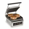 Star GX10IG Single Panini Press With Cast Iron Grooved Plates 10" X 10" -Nemco Shop Star GX10IG Grill Express 10 Two Sided Grill with Grooved Iron Grill Plates 75863 large