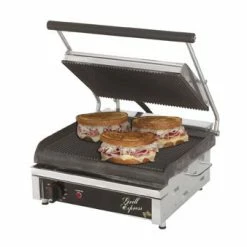 Star GX14IG Single Panini Press With Cast Iron Grooved Plates 14" X 10"