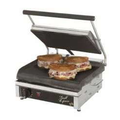 Star GX14IS Single Panini Press With Cast Iron Smooth Plates 14" X 10"