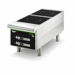 Induction Ranges Vollrath 912HIDC Cayenne Heavy Duty Double Induction Hot Plate With Digital Controls
