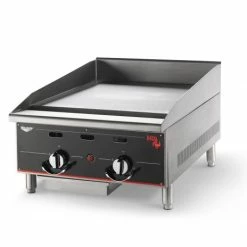 Gas Griddles Vollrath 924GGT Cayenne Heavy Duty Countertop Griddle With Thermostatic Controls 24"